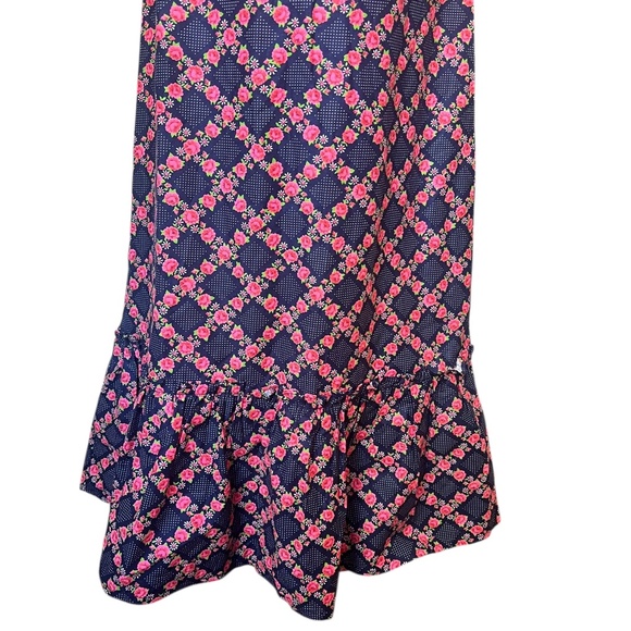 Vintage Handmade Floral Maxi Dress / Cottage & Prairiecore with Lace Trim Detail - Picture 3 of 8